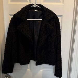 Cozy Black Teddy Jacket for Women